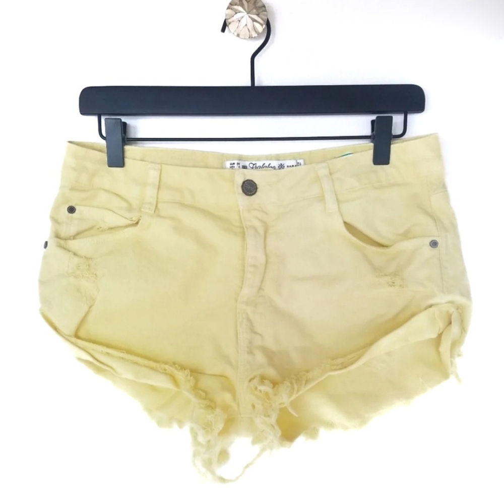 Zara Trafaluc | Frayed distressed raw hem cut off jean Size 4